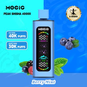 Mocig Disposable Vape PEAK DTL E-SHISHA Big Smart LED Screen 40K Puffs E-liqiud Capacity Nicotine 0% 2% 5% Electronic cigarette