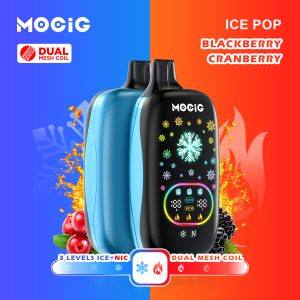 Mocig Disposable Vape ICE POP Adjustable Ice and Nicotine  Full Smart Screen 50K Puffs E-liqiud Capacity Nicotine 0% 2% 5% Electronic cigarette