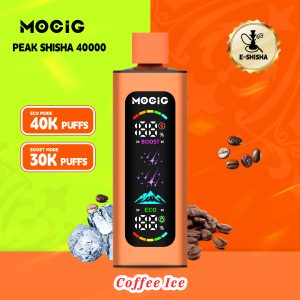 Mocig Disposable Vape PEAK DTL E-SHISHA Big Smart LED Screen 40K Puffs E-liqiud Capacity Nicotine 0% 2% 5% Electronic cigarette