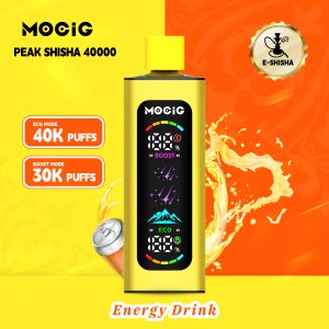 Mocig Disposable Vape PEAK DTL E-SHISHA Big Smart LED Screen 40K Puffs E-liqiud Capacity Nicotine 0% 2% 5% Electronic cigarette