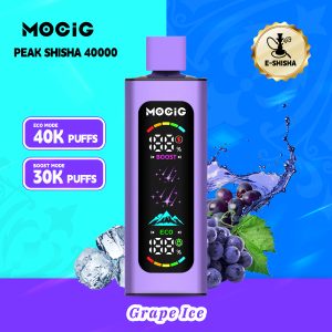 Mocig Disposable Vape PEAK DTL E-SHISHA Big Smart LED Screen 40K Puffs E-liqiud Capacity Nicotine 0% 2% 5% Electronic cigarette
