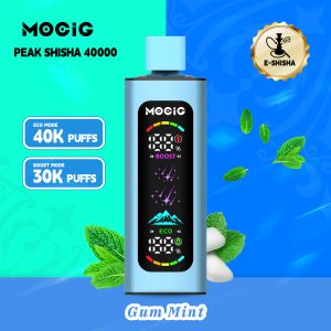 Mocig Disposable Vape PEAK DTL E-SHISHA Big Smart LED Screen 40K Puffs E-liqiud Capacity Nicotine 0% 2% 5% Electronic cigarette