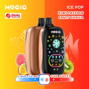 Mocig Disposable Vape ICE POP Adjustable Ice and Nicotine  Full Smart Screen 50K Puffs E-liqiud Capacity Nicotine 0% 2% 5% Electronic cigarette