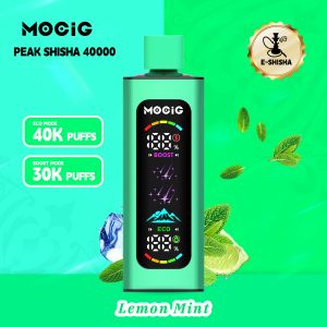 Mocig Disposable Vape PEAK DTL E-SHISHA Big Smart LED Screen 40K Puffs E-liqiud Capacity Nicotine 0% 2% 5% Electronic cigarette