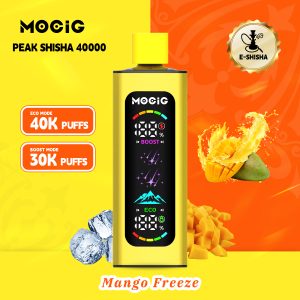 Mocig Disposable Vape PEAK DTL E-SHISHA Big Smart LED Screen 40K Puffs E-liqiud Capacity Nicotine 0% 2% 5% Electronic cigarette