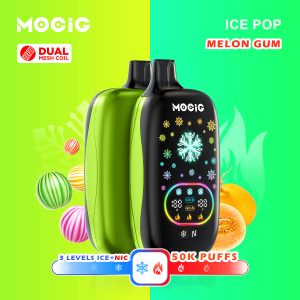 Mocig Disposable Vape ICE POP Adjustable Ice and Nicotine  Full Smart Screen 50K Puffs E-liqiud Capacity Nicotine 0% 2% 5% Electronic cigarette