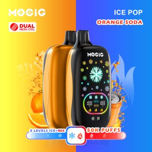 Mocig Disposable Vape ICE POP Adjustable Ice and Nicotine  Full Smart Screen 50K Puffs E-liqiud Capacity Nicotine 0% 2% 5% Electronic cigarette