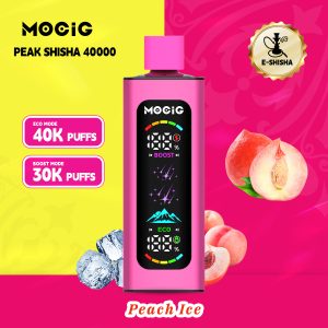 Mocig Disposable Vape PEAK DTL E-SHISHA Big Smart LED Screen 40K Puffs E-liqiud Capacity Nicotine 0% 2% 5% Electronic cigarette