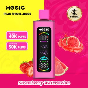 Mocig Disposable Vape PEAK DTL E-SHISHA Big Smart LED Screen 40K Puffs E-liqiud Capacity Nicotine 0% 2% 5% Electronic cigarette