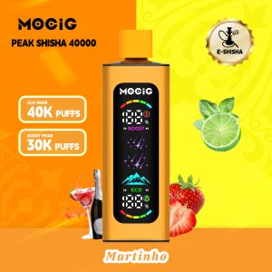 Mocig Disposable Vape PEAK DTL E-SHISHA Big Smart LED Screen 40K Puffs E-liqiud Capacity Nicotine 0% 2% 5% Electronic cigarette