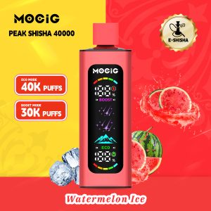 Mocig Disposable Vape PEAK DTL E-SHISHA Big Smart LED Screen 40K Puffs E-liqiud Capacity Nicotine 0% 2% 5% Electronic cigarette