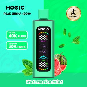 Mocig Disposable Vape PEAK DTL E-SHISHA Big Smart LED Screen 40K Puffs E-liqiud Capacity Nicotine 0% 2% 5% Electronic cigarette