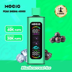 Mocig Disposable Vape PEAK DTL E-SHISHA Big Smart LED Screen 40K Puffs E-liqiud Capacity Nicotine 0% 2% 5% Electronic cigarette