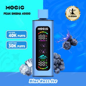 Mocig Disposable Vape PEAK DTL E-SHISHA Big Smart LED Screen 40K Puffs E-liqiud Capacity Nicotine 0% 2% 5% Electronic cigarette
