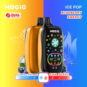 Mocig Disposable Vape ICE POP Adjustable Ice and Nicotine  Full Smart Screen 50K Puffs E-liqiud Capacity Nicotine 0% 2% 5% Electronic cigarette