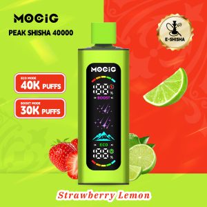 Mocig Disposable Vape PEAK DTL E-SHISHA Big Smart LED Screen 40K Puffs E-liqiud Capacity Nicotine 0% 2% 5% Electronic cigarette